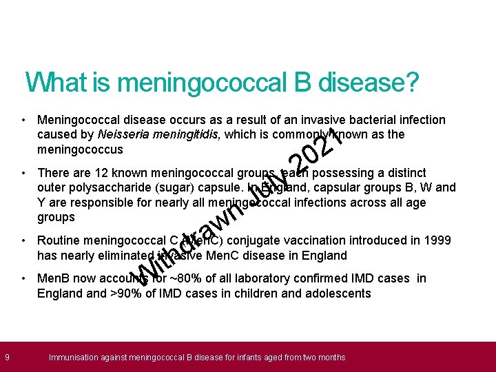 What is meningococcal B disease? • Meningococcal disease occurs as a result of an