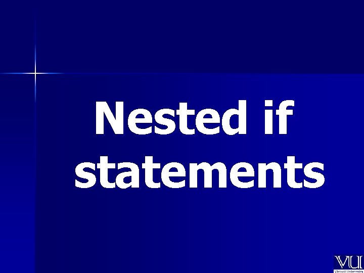 Nested if statements 