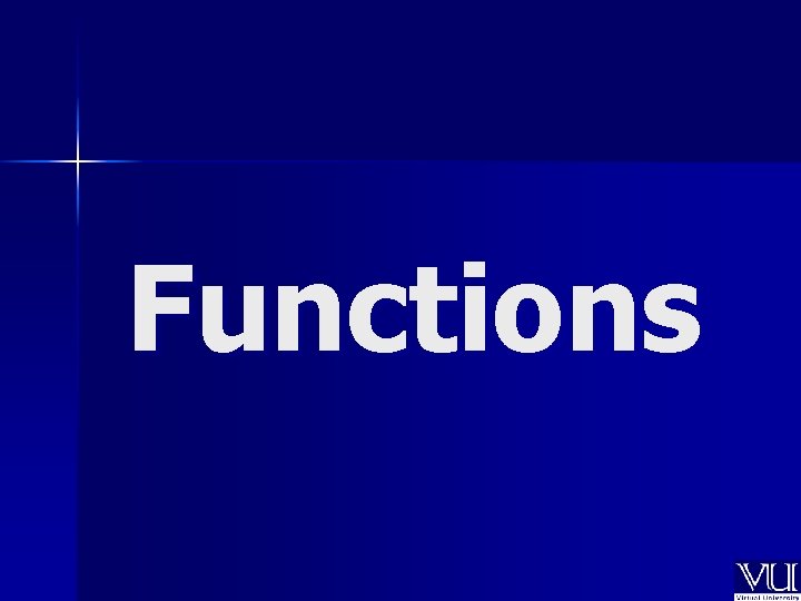 Functions 
