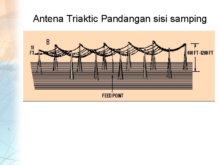 Antena Triaktic Pandangan sisi samping 