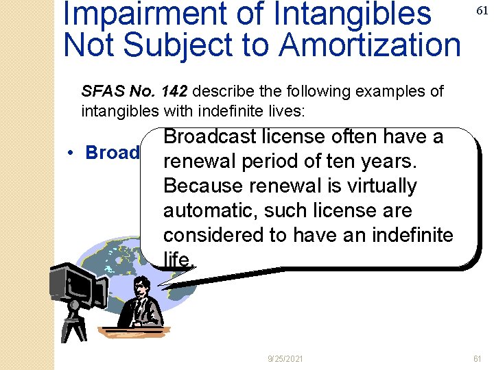 Impairment of Intangibles Not Subject to Amortization 61 SFAS No. 142 describe the following