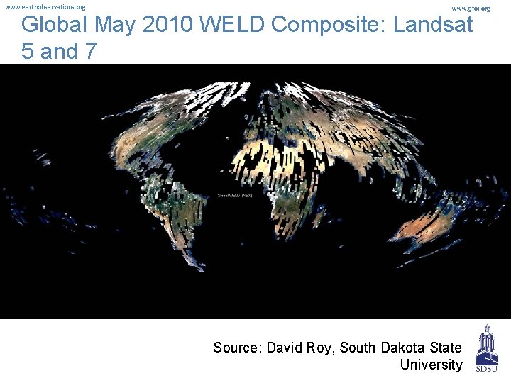 www. earthobservations. org www. gfoi. org Global May 2010 WELD Composite: Landsat 5 and