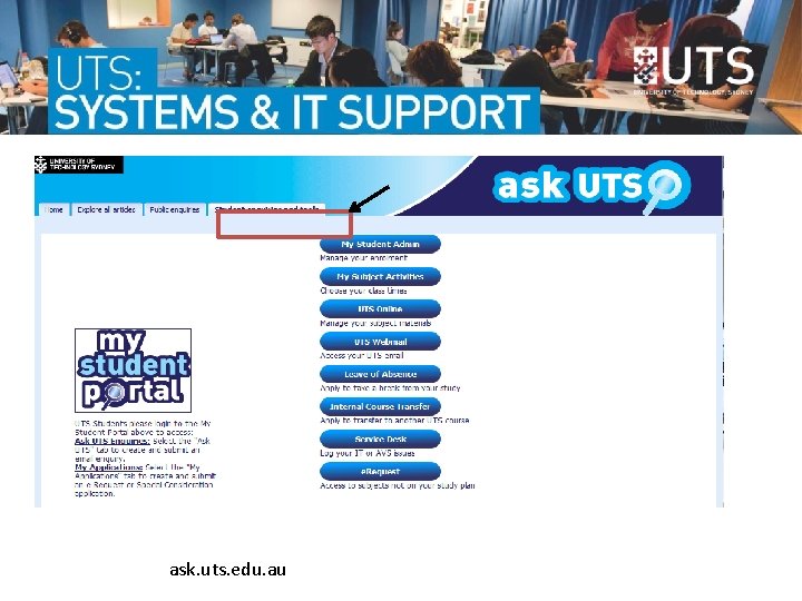 UTS Systems Email and webmail Find book use