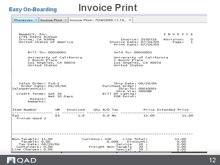 Print Invoice – 7. 13. 3 Invoice Print Easy On-Boarding 12 