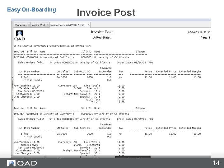 Post Invoices – 7. 13. 4 Easy On-Boarding Invoice Post 14 