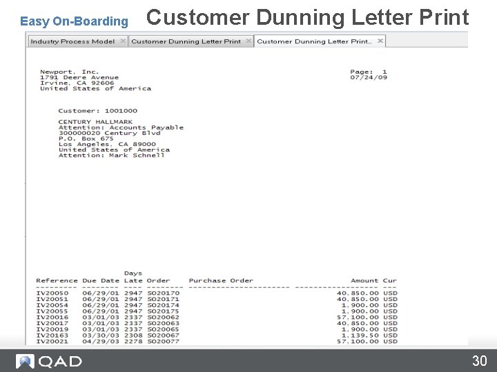 Dunning Letter Print – 27. 11 Easy On-Boarding Customer Dunning Letter Print 30 
