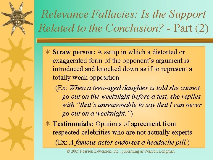 Relevance Fallacies: Is the Support Related to the Conclusion? - Part (2) ¬ Straw