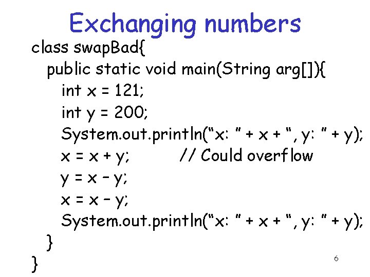 Printing characters Revisited class printcharacter public static void