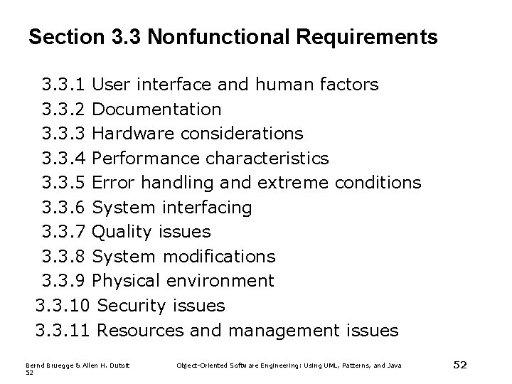 Section 3. 3 Nonfunctional Requirements 3. 3. 1 User interface and human factors 3. Section 3. 3 Nonfunctional Requirements 3. 3. 1 User interface and human factors 3.