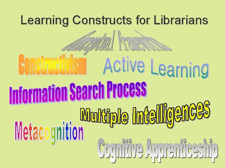 Learning Constructs for Librarians 