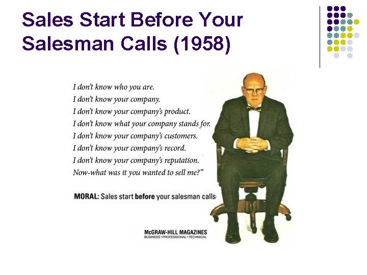 Sales Start Before Your Salesman Calls (1958) 