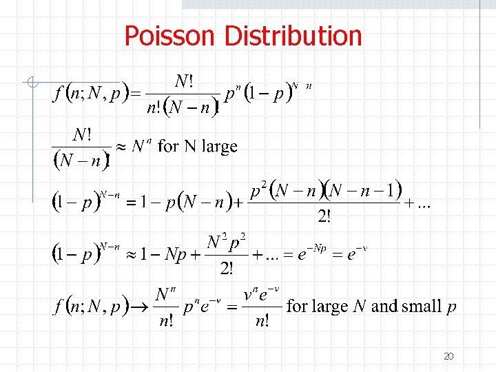 Poisson Distribution 20 