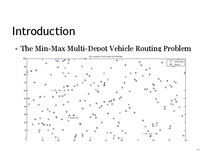 Introduction • The Min-Max Multi-Depot Vehicle Routing Problem 2 Introduction • The Min-Max Multi-Depot Vehicle Routing Problem 2