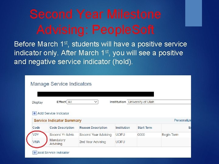 Second Year Milestone Advising: People. Soft Before March 1 st, students will have a
