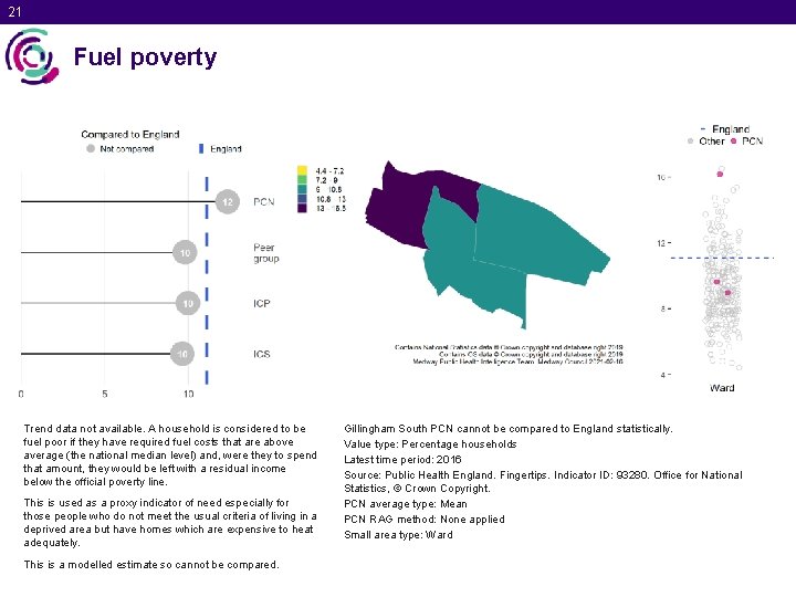 21 Fuel poverty Trend data not available. A household is considered to be fuel