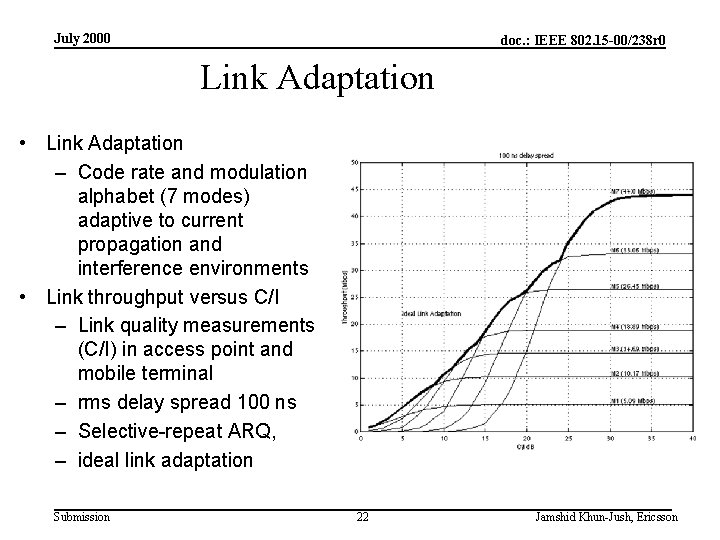 July 2000 doc. : IEEE 802. 15 -00/238 r 0 Link Adaptation • Link