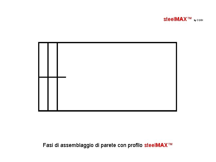 steel. MAX™ by COGI Fasi di assemblaggio di parete con profilo steel. MAX™ 