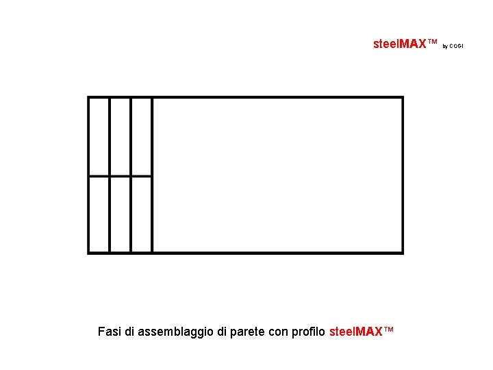 steel. MAX™ by COGI Fasi di assemblaggio di parete con profilo steel. MAX™ 