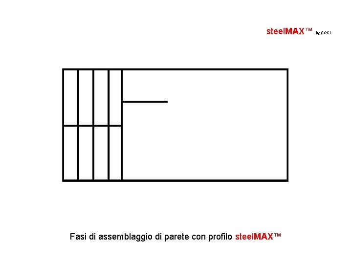 steel. MAX™ by COGI Fasi di assemblaggio di parete con profilo steel. MAX™ 