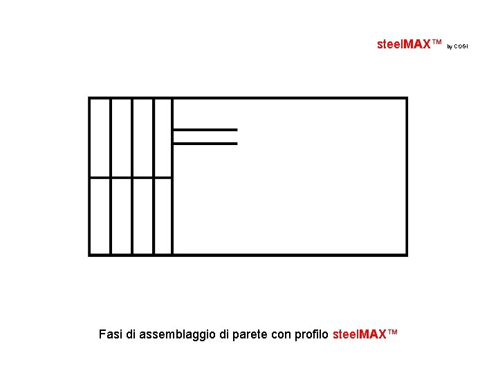 steel. MAX™ by COGI Fasi di assemblaggio di parete con profilo steel. MAX™ 