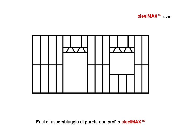 steel. MAX™ by COGI Fasi di assemblaggio di parete con profilo steel. MAX™ 