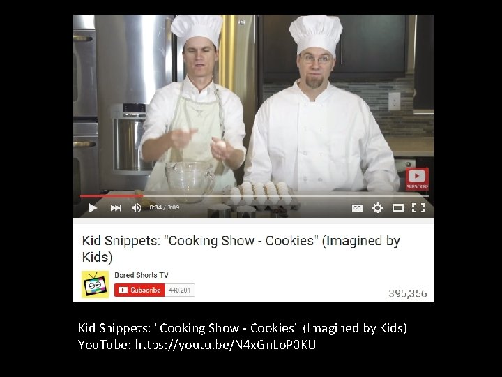 Kid Snippets: "Cooking Show - Cookies" (Imagined by Kids) You. Tube: https: //youtu. be/N