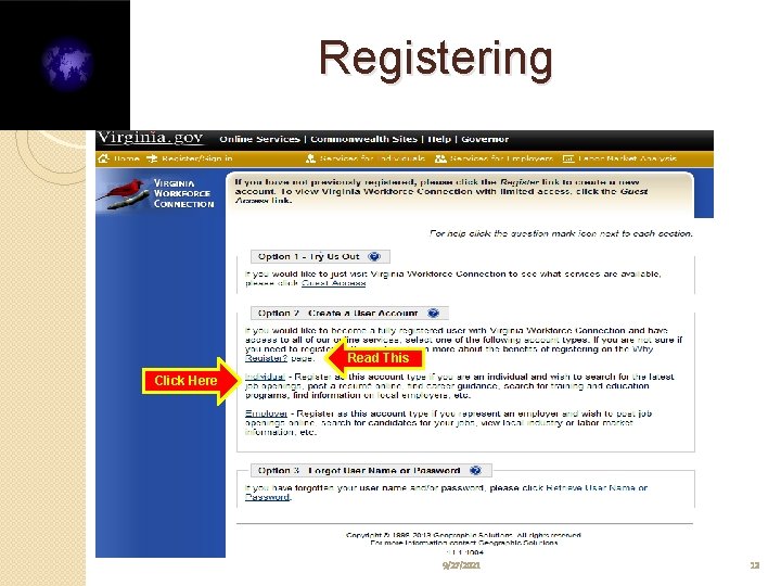 Registering Read This Click Here 9/27/2021 12 
