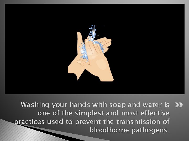 Washing your hands with soap and water is one of the simplest and most