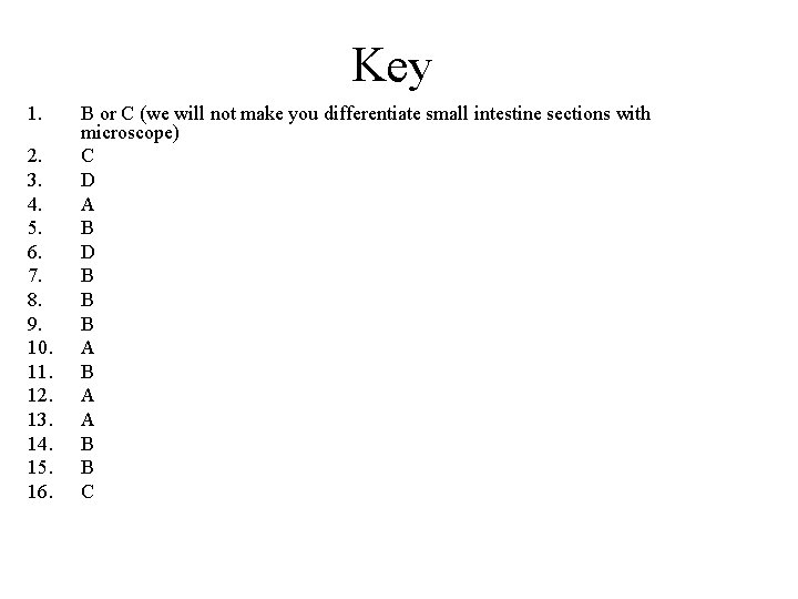 Key 1. 2. 3. 4. 5. 6. 7. 8. 9. 10. 11. 12. 13.