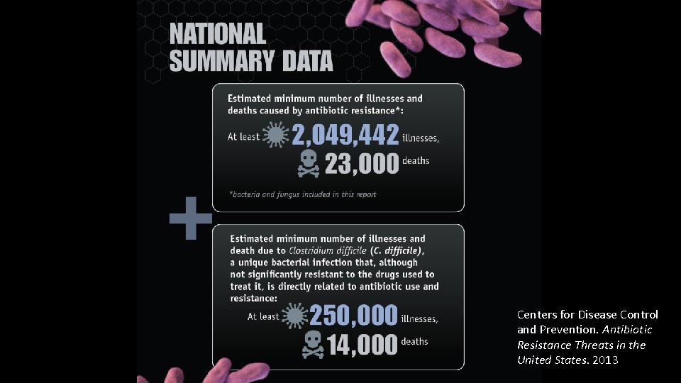 Centers for Disease Control and Prevention. Antibiotic Resistance Threats in the United States. 2013