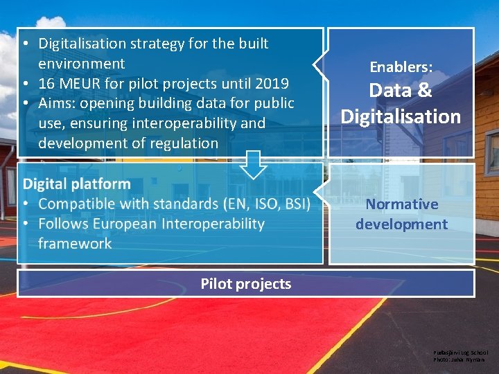  • Digitalisation strategy for the built environment • 16 MEUR for pilot projects