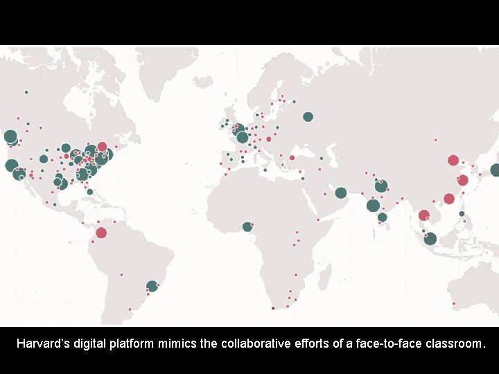 Harvard’s digital platform mimics the collaborative efforts of a face-to-face classroom. 
