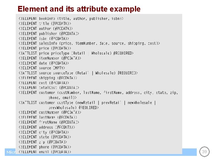 Element and its attribute example Microsoft 39 