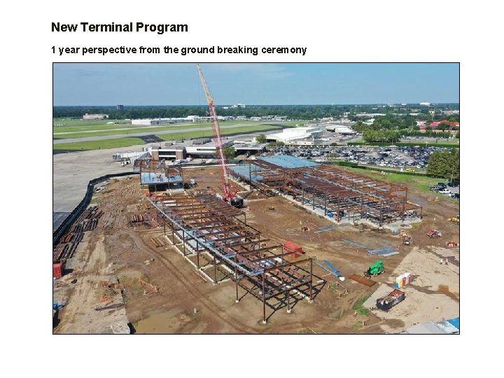 New Terminal Program 1 year perspective from the ground breaking ceremony 