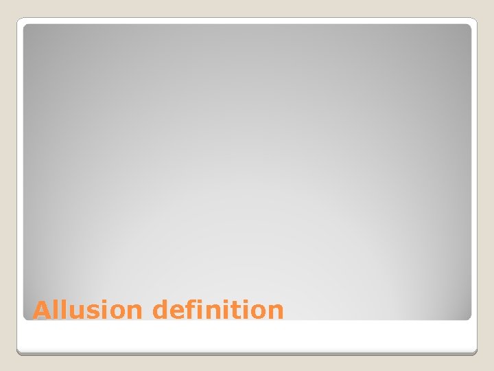 Allusion definition 