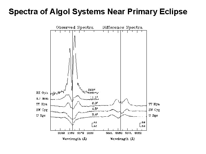 Spectra of Algol Systems Near Primary Eclipse 