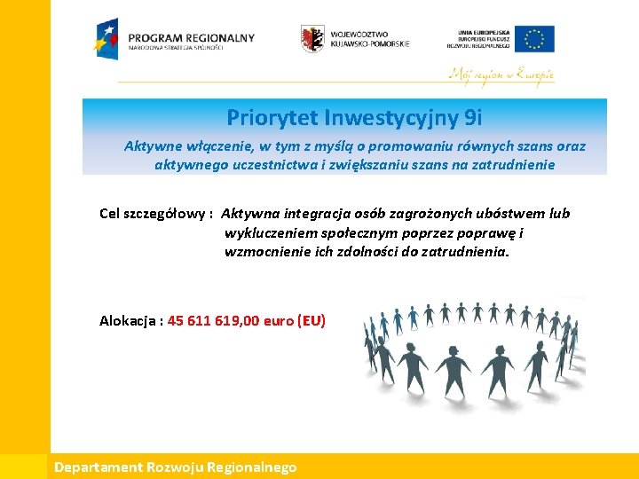 Priorytet Inwestycyjny 9 i Aktywne włączenie, w tym z myślą o promowaniu równych szans