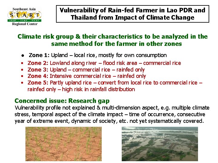 Vulnerability of Rain-fed Farmer in Lao PDR and Thailand from Impact of Climate Change