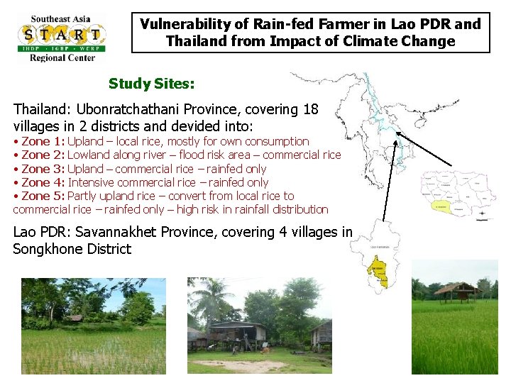 Vulnerability of Rain-fed Farmer in Lao PDR and Thailand from Impact of Climate Change