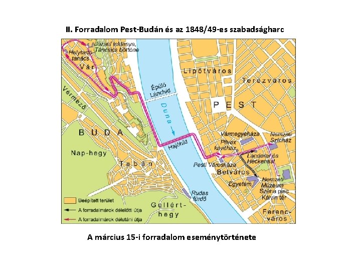 II. Forradalom Pest-Budán és az 1848/49 -es szabadságharc A március 15 -i forradalom eseménytörténete