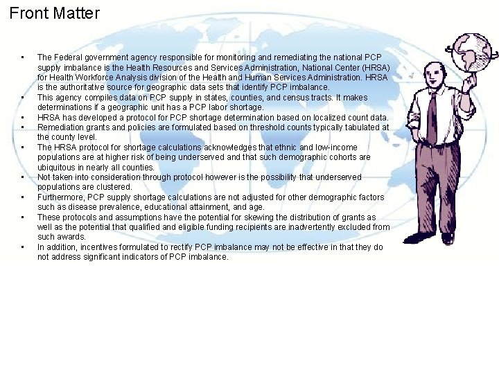 Front Matter • • • The Federal government agency responsible for monitoring and remediating