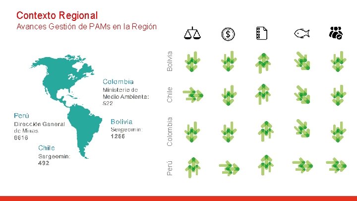 Contexto Regional Perú Colombia Chile Bolivia Avances Gestión de PAMs en la Región 