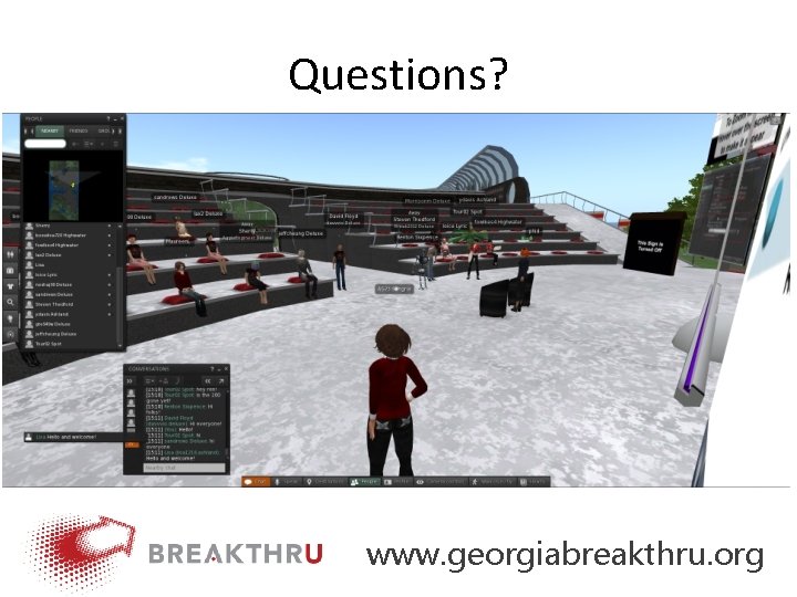Questions? www. georgiabreakthru. org 