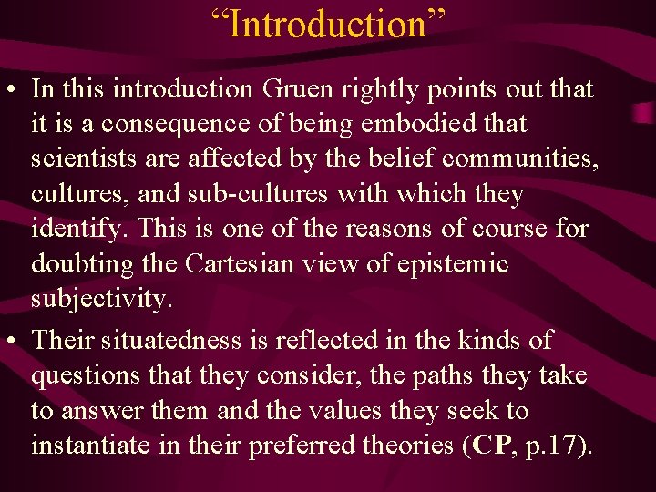 “Introduction” • In this introduction Gruen rightly points out that it is a consequence