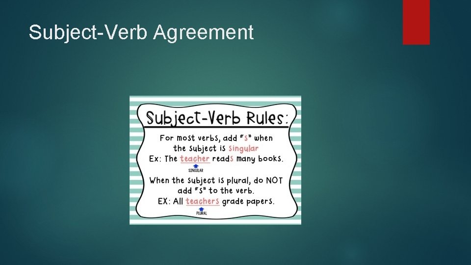 Subject-Verb Agreement 