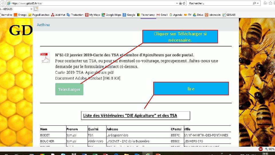 Cliquer sur Télécharger si nécessaire. lire 