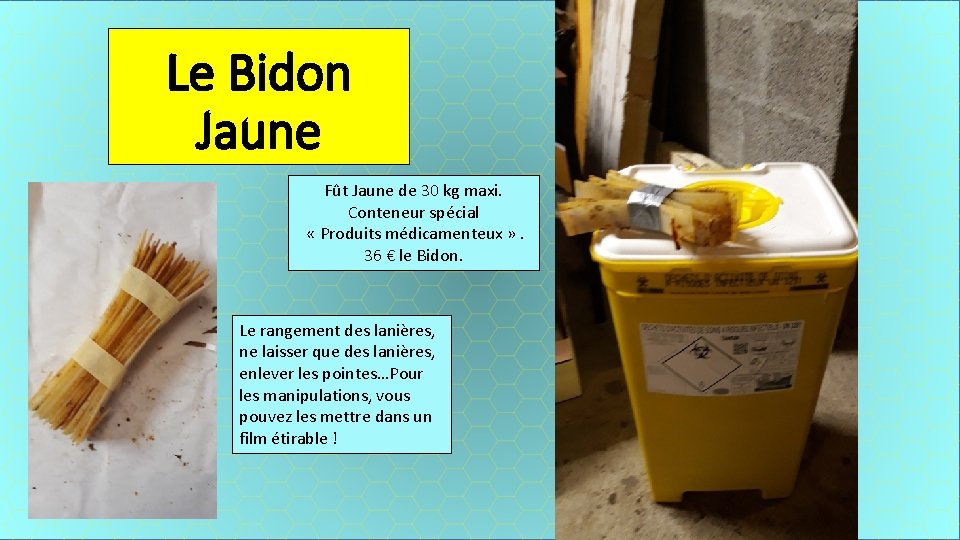 Le Bidon Jaune Fût Jaune de 30 kg maxi. Conteneur spécial « Produits médicamenteux