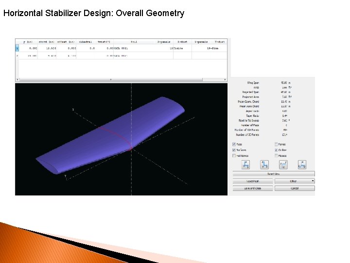 Horizontal Stabilizer Design: Overall Geometry 