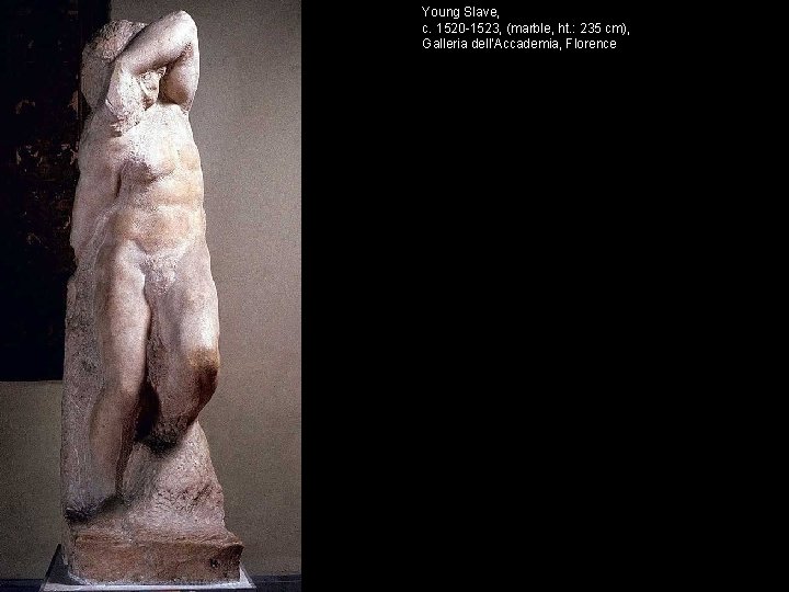 Young Slave, c. 1520 -1523, (marble, ht. : 235 cm), Galleria dell'Accademia, Florence 