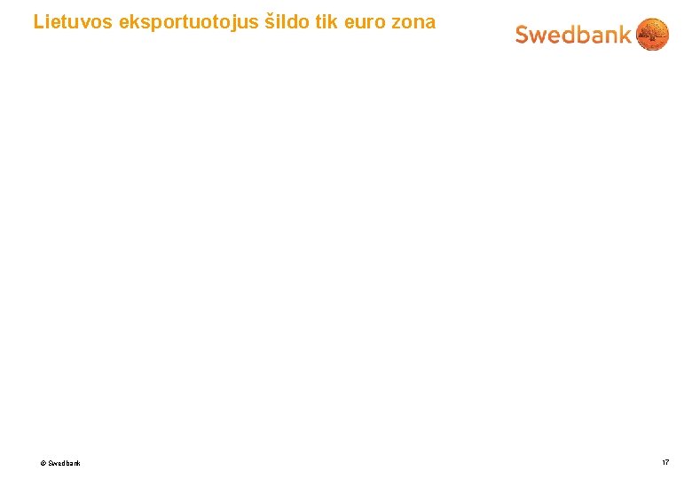 Lietuvos eksportuotojus šildo tik euro zona © Swedbank 17 